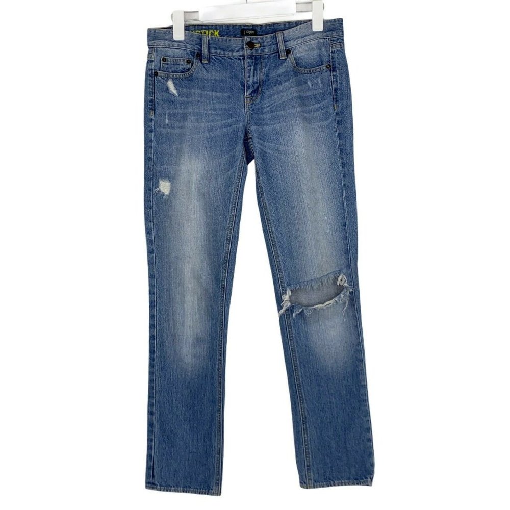 J.Crew Matchstick Light Blue Distressed Jeans 28